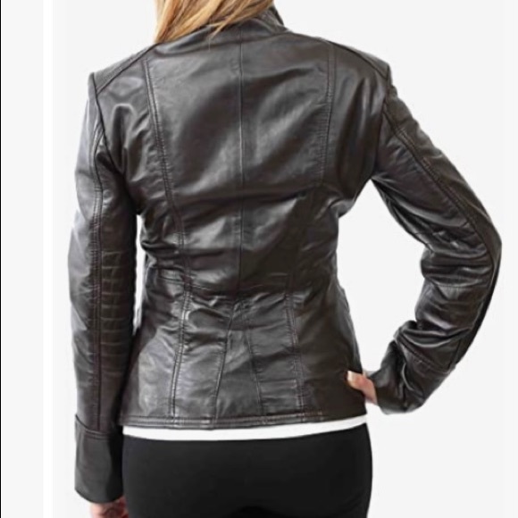 Military style genuine leather jacket - Picture 2 of 6